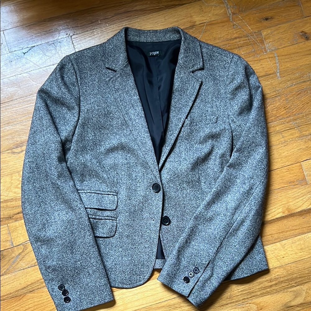 J. Crew Gray Sport Coat Classic Wool-Blend Blazer